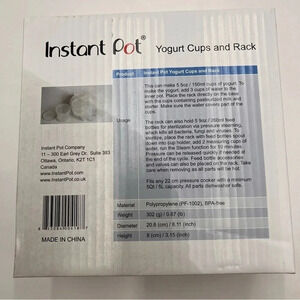 Instant Pot Yogurt Cups and Rack - makes 5.5oz Yogurt Cups‎ - Bottle Sterilizer